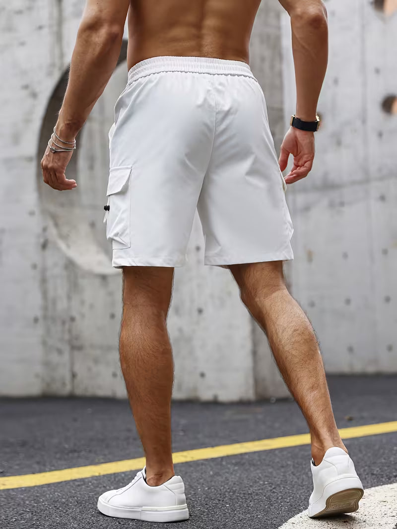 Woven SpandexDry Shorts - White