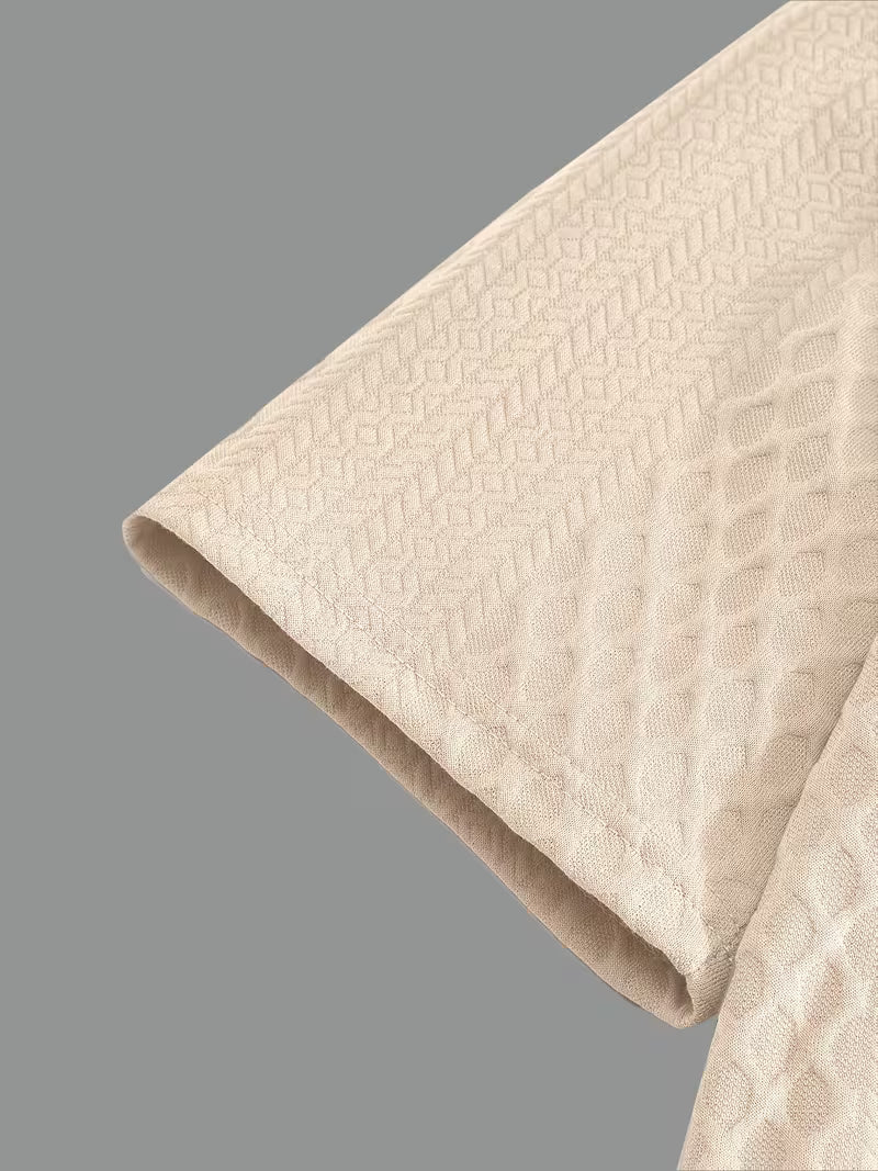 Cabo Snake Textured Tee - Cream