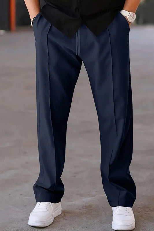 Casual Straight SpandexDry Pants - Navy