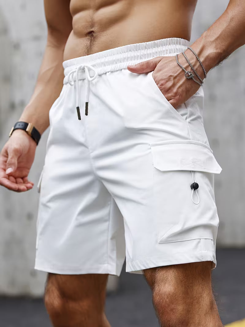 Woven SpandexDry Shorts - White
