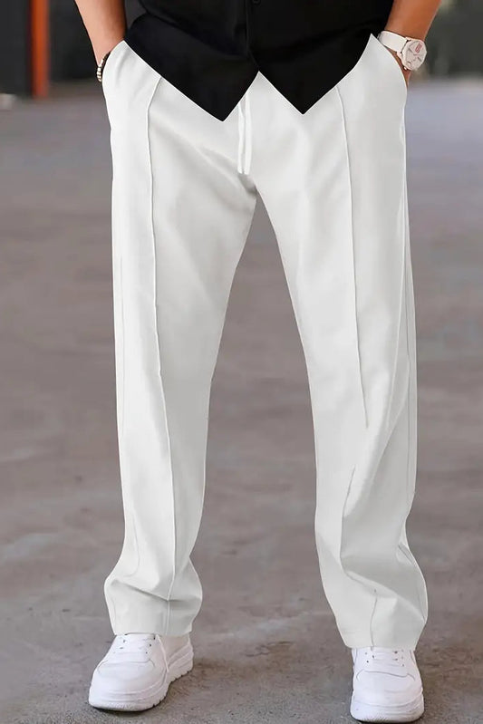 Casual Straight SpandexDry Pants - Cream
