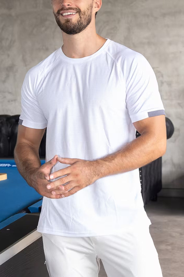 Tennis Spandexdry T-Shirts -White