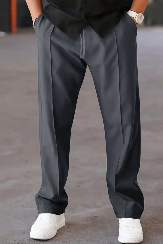 Casual Straight SpandexDry Pants - Charcoal