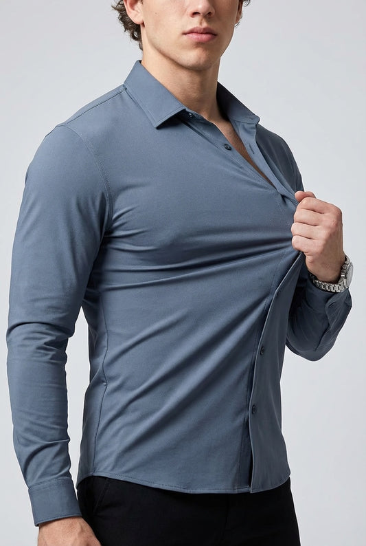 Prime Spandex Dress Shirt - Charcoal