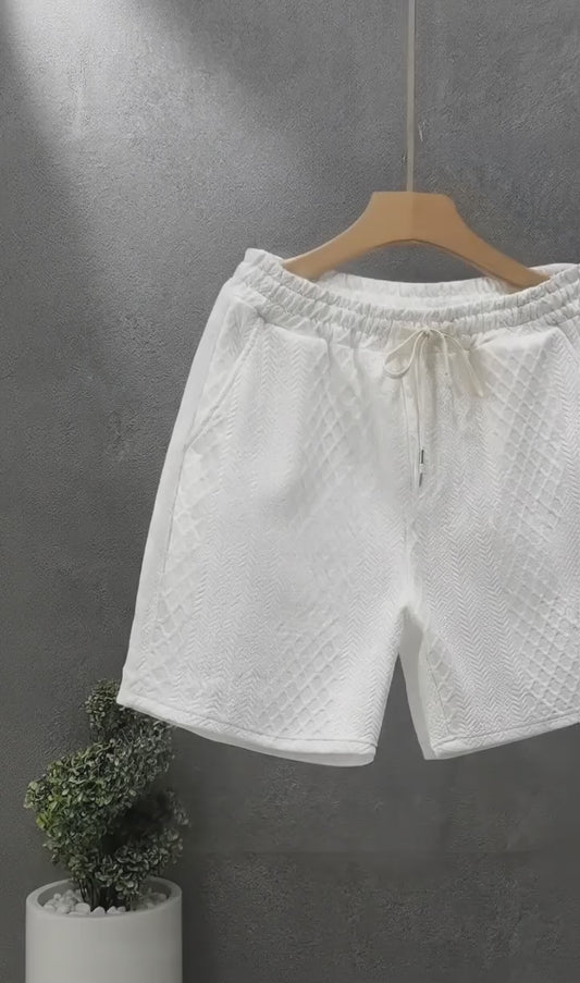 Cabo Snake Textured Shorts - White