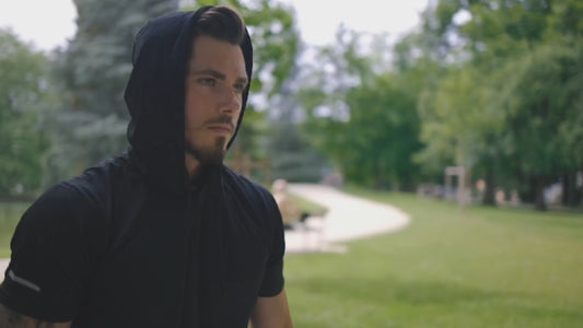 Viper Hooded T-shirt Spandexdry - Navy