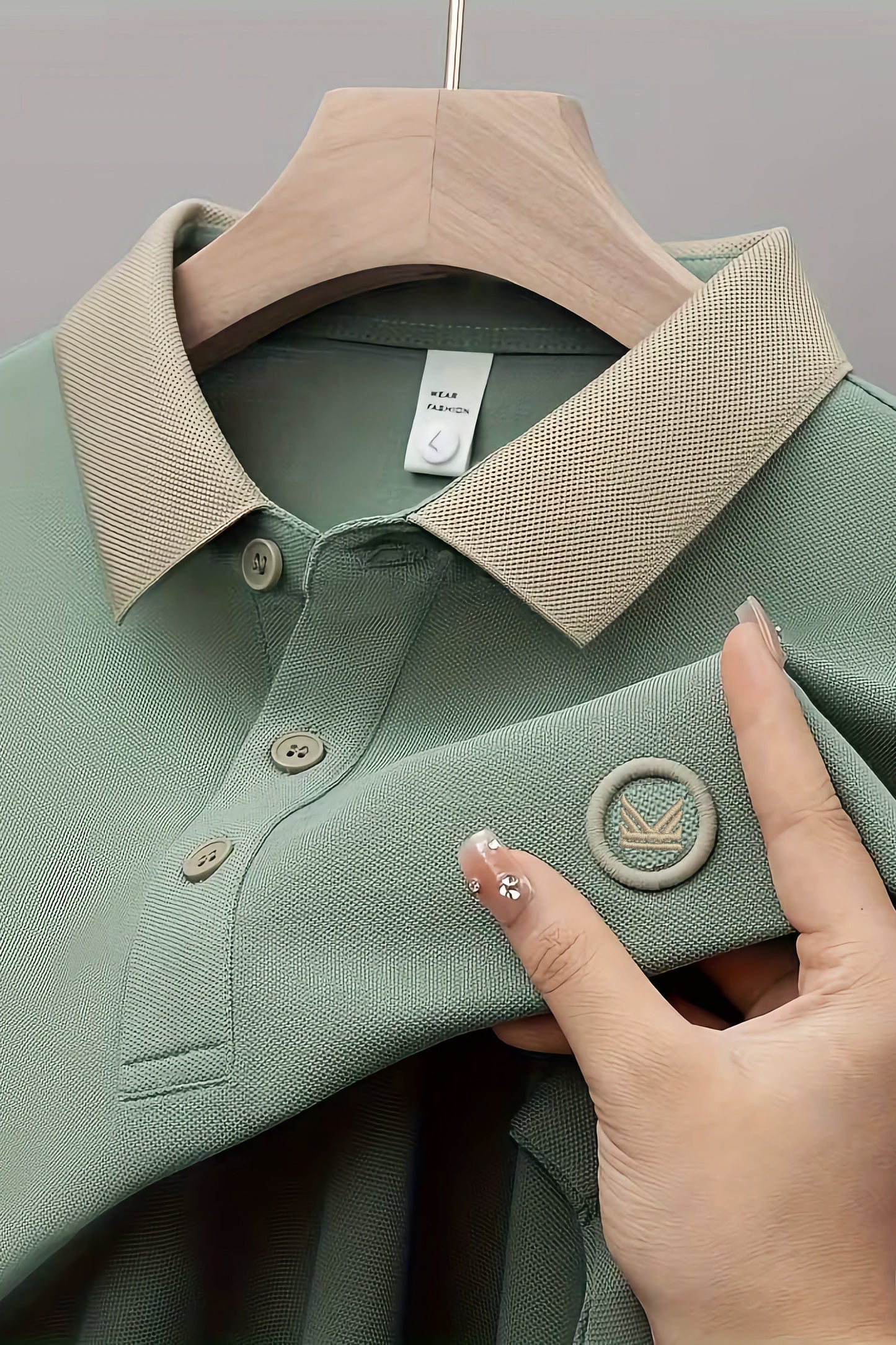 Contrast Cotton Polo - Fair Green